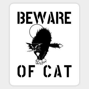 BEWARE OF CAT Sticker